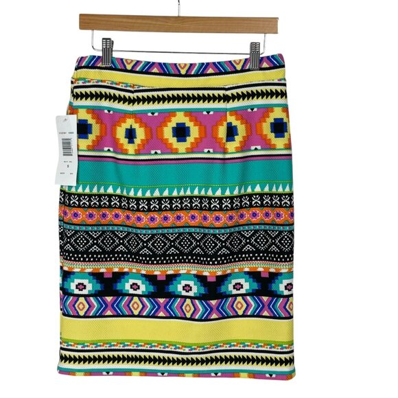 Sunny Leigh Womens Multicolor Aztec Print Skirt Size S - Picture 2 of 6